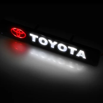 1pcs Auto Predná Kapota Mriežky, Znak, Odznak LED Dekoratívne Osvetlenie pre Toyotas Corolla Yaris Rav4 Avensis Auris Camry C-h 86 Prius