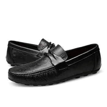 Originálne Kožené Bežné Mužov Topánky Sklzu na Mužov Značky Módnych Ručné Lodné Topánky Pohodlné Muž Bytov Moccasins Loafer Plus Veľkosť