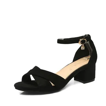 Letné Nový vzor, Európa, Amerika fashion Vysoké podpätky Ženy sandále gules čierna Modrá farba Jednoduchosť temperament Žien sandále