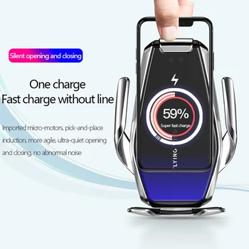 FDGAO 15W Automatické Upínacie Auto Bezdrôtovú Nabíjačku Držiaka Telefónu, pre iPhone 11 Pro XS MAX XR Samsung S9 S10 Qi Rýchlo Nabíjačka Mount