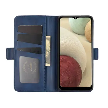 Flip Magnetické Kožené puzdro pre Samsung Galaxy A12 SM-A125F SM-A125M Peňaženky Kryt Telefónu Capa Etui Fundas