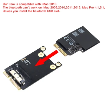 1750Mbps BCM94360CD Dual Band 2.4 G/5 ghz pripojenie 802.11 ac Bluetooth 4.0 Mini PCI-E Karty Wifi Adaptér Bezdrôtovej siete MacOS Hackintosh Dekstop PC