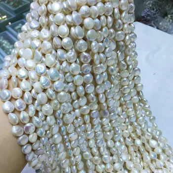 Prírodné sladkovodné perly korálky vysokej kvality 36 cm perforované voľné korálky DIY dámy náhrdelník náramok výroby 10-11 mm 3colors