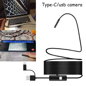 Endoskop Kamera 1080P 2MP IP67 Borescope Had Kábel 8 mm Objektív S Led Svetlom Pre Android Telefón, Tablet Windows Mini Endoskopu