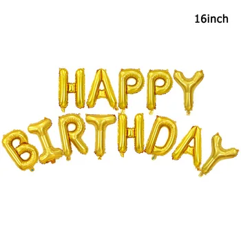 Cyuan 16inch Happy Birthday List Fóliové Balóniky Hélium Balón Narodeninové Party Dekorácie Deti, Dospelých Výročie Dekor Globo