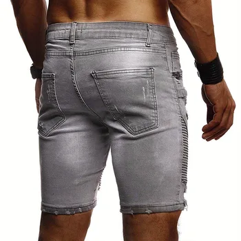 V lete roku 2020 nové pánske krátke džínsy módny trend bežné denim šortky pánske vysoko kvalitné roztrhlo žobrák nohavice päť-bod nohavice