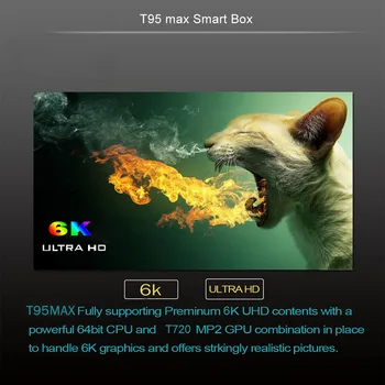 T95 Max Smart TV Box Android 9 4 GB 32 GB, 64 GB TVBOX 2020 Allwinner H6 Quad Core 6K 2.4 G Wifi T95MAX Android Set-Top Box PK TX6