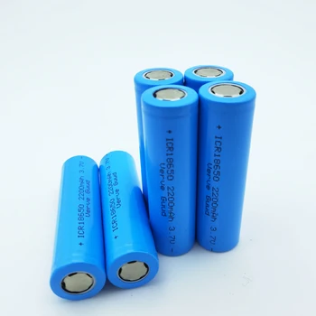 VerveGuud 6Pcs Pôvodného Real Kapacitou 2200mAh 3,7 v 18650 li-ion Nabíjateľná Batéria Pre ICR18650-22F Baterka Nástroje Batérie