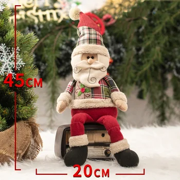 Kreatívne Veselé Vianoce Stylistom, Dekorácie Cute Santa Claus Snehuliak Ozdoby Dlhé Nohy Sedí Bábika 2020 Nové Prírastky
