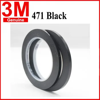 3M 471 premium perfomance silné vinylová páska dĺžka 33M zväzok sada na Ozdobu, Maskovanie 3 mm farba ČIERNA akejkoľvek veľkosti sa môže znížiť