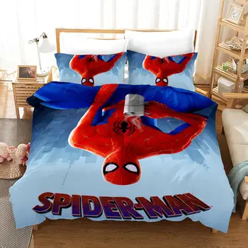 3D Disney Spider-Man posteľná bielizeň Twin Size Posteľ List Set pre Chlapca Deka Obliečky Dvojité prehoz cez posteľ King Detí Deti Bielizeň