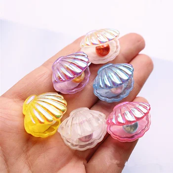 18pcs 19*21 mm shell s pearl charms živice charms náhrdelník prívesok keychain zobrazili kľúčové tlačidlá pre DIY náušnice dekorácie