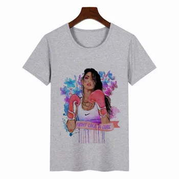 Ženské Box Dievča Tlač Harajuku T-Shirt Výkon Dream Girl 0-Golier, Krátky Rukáv T-shirt dámske Street Oblečenie T-shirt
