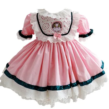 2020 Vysokej kvality Dievčatá princezná šaty, detské šaty Lolita šaty španielskej šaty zahraničného obchodu detí nosiť Značku oblečenia