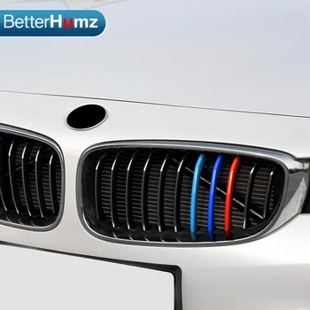 Betterhumz 3D M Styling Auto Prednej Mriežky, Výbava Sport Pásy Kryt Auto-Styling Výkon Nálepka Pre BMW F30 F34 E90 E92 E93 E46