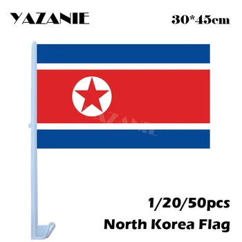 YAZANIE 30*45 cm 1/20/50pcs Severná Kórea Okno Auta Vlajky a Transparenty Visí Vlastné Národné Vlajky Malé Lietajúce Vlajka na Svete