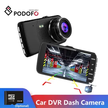 Podofo Auta DVR Dash Kamerou Zozadu Dual Kamera, videorekordér Slučky Nahrávanie G-senzor Dash Cam Auto Fotoaparát DashCam