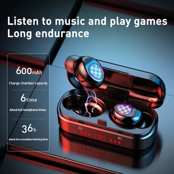 Bluetooth Slúchadlá Slúchadlá Bezdrôtové Slúchadlá V7 V8 TWS Headset Športové Slúchadlá LED štupľov Telefóny Uší Slúchadlá Pre Android