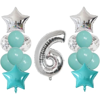 Tiffany modrá Strieborná Baloon Výročia, Narodeniny, Party Dekorácie Balóny chlapec dievča Balóny, Konfety Narodeniny Deco Deti Dospelých