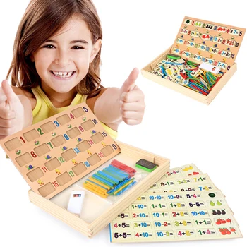 Montessori Matematické Drevené Hračky Dieťa Raného Vzdelávania Číselné Údaje Počítanie Palice Farba Poznanie Vzdelávacie Matematika, Hračky Pre Deti,