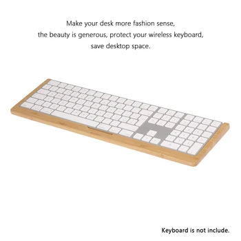 SAMDI SD-006Wa-3 Keyboard Stand Bambusu Klávesnice Zásobník Dock Držiak pre Apple IMac Klávesnice Standed Držiteľ