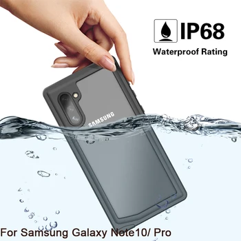 Vodotesné puzdro 360 Plnú Ochranu Pre Samsung Galaxy Note10 Prípade Pevný Silikónový Kryt Pre Samsung Galaxy Note 10 +Plus Coque Funda