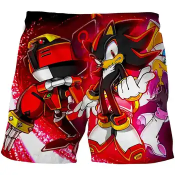 Cartoon Sonic the Hedgehog krátke športové nohavice deti džínsy 2020 bežné polyester Elastický Pás Deti móda sonic krátke Nohavice