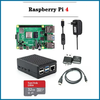 S ROBOT Raspberry Pi 4 Model B 2GB RAM + puzdro + Adaptér + 32GB SD Karta + Micro HDMI Kábel pre Raspberry pi 4B RPI200