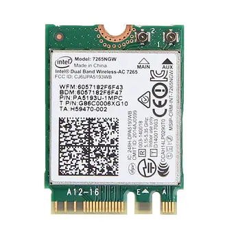 Notebook Wlan Intel 7265NGW dvojpásmový Wireless-AC 7265 867Mbps 802.11 ac 2 x 2 WiFi + Bluetooth BT 4.0 NGFF M. 2 Mini Card