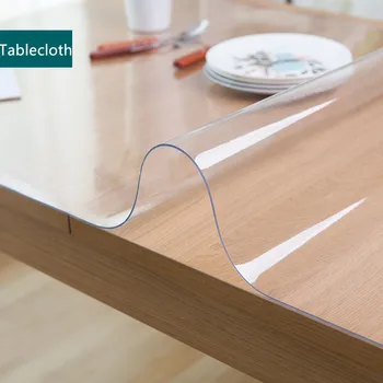 Plastové PVC transparentné obrus vodotesný, Anti-obarenie tabuľka pad strany svadobný stôl dekorácie oilproof Placemat 1mm hrubé