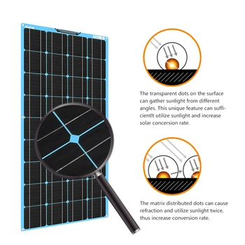 BOGUANG 240w flexibilný solárny panel auta kompletné solárne paneler bunky pre 12V 24v batéria domov, auto, Loď, jachtu