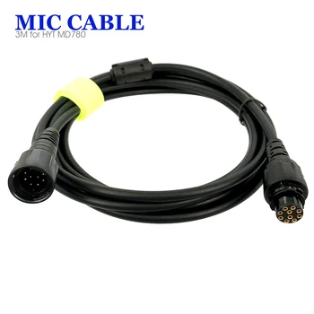 3M Mikrofón Predĺžiť Kábel pre HYT Hytera MD780 MD650 autorádia Walkie Talkie S Signál Získať Magnetický Krúžok