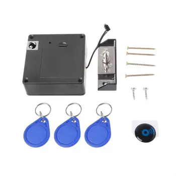 Kabinet Neviditeľný Elektronický RFID Zámok Skryté Keyless Zásuvky Dverové Zámky Senzor Locker 3 Keychains /3 Karty