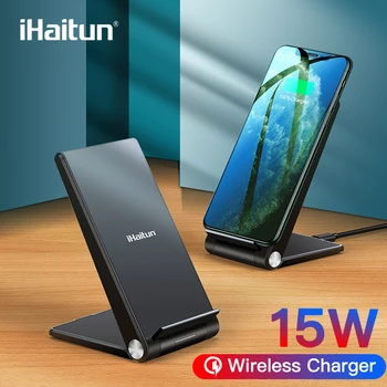 IHaitun 15W Qi Bezdrôtovú Nabíjačku Typu C, Rýchle Nabíjanie 3.0 4.0 Stojan Držiaka Telefónu Pad Pre iPhone 11 Pro Max Samsung Galaxy s rezacím zariadením S10 USB