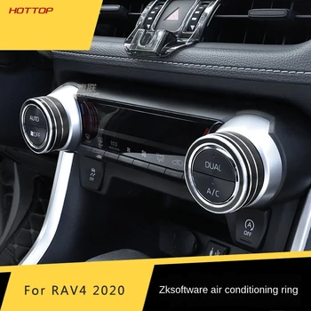 Pre Toyota RAV4 2019 2020 5. Klimatizácia Rotujúce Dekoratívne Krúžok Interiérové Úpravy Klimatizácia Rám Dekorácie
