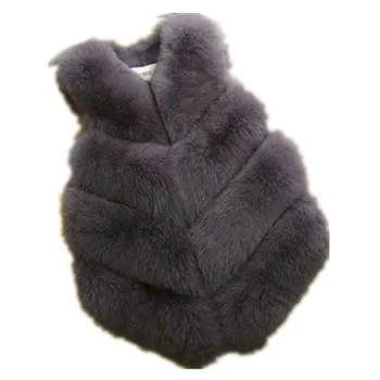 Nové 2019 Predaj Hot Ženy na Jeseň Zima Umelé kožuchy Bežné Teplé kožuchy Ženská Vesta Kabát Plus Veľkosť S-2XL