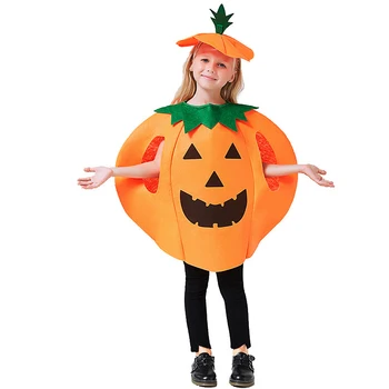 Lacné Halloween kostýmy pre dospelých, dievčatá, chlapcov dieťa pumkin Halloween kostým party šaty, klobúk taška Cosplay maškarný zeleniny