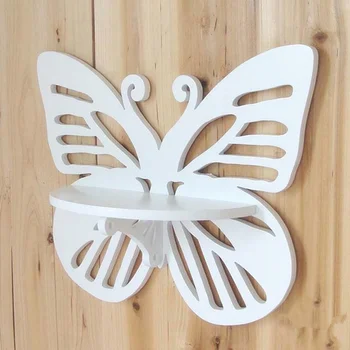 Kreatívne jednoduché motýľ duté, TV joj, nástenné závesné dekorácie polica nástenná polica rám Police kvet LM01181044
