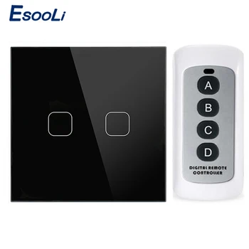 Esooli EU/UK Štandard 1/2/3 Gang Bezdrôtové Diaľkové Ovládanie Svetla Dotyk Prepínače, Smart Home RF433 Diaľkové Ovládanie, vypínač