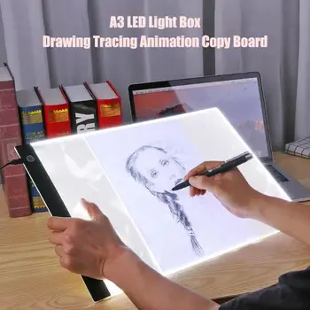 VKTECH A3 Stlmiť Jas LED Digitálny Grafický Tablet Light Box Maľovanie na Kreslenie, Písanie Rada Sledovanie Kópiu Doska Kopírovanie Pad