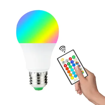 Foxanon RGB Stmievateľné Led Žiarovka Osvetlenia E27 85-265V Magic Color RGBW RGBWW Bubble bobble Lampa 5W 10W 15W Dovolenku Osvetlenie + Regulátor