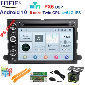 PX6 IPS DSP Android 10 Auto DVD Prehrávač pre Ford 500/F150 F350/Explorer/Edge/Expedícia/Topanky/fusion/Freestyle Rádio Stereo GPS