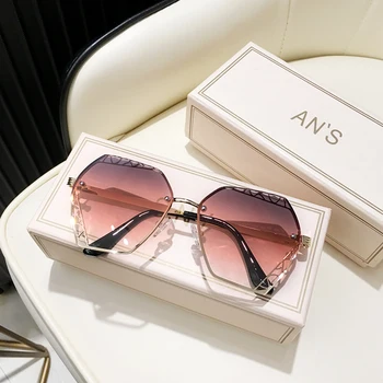 MS 2021 Retro Slnečné okuliare pre Ženy Cat Eye slnečné Okuliare Ženské Okuliare Classic Fashion Žena Zliatiny Nohy Oculos
