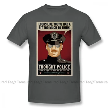 Polícia T Shirt Myslel, že Polícia T-Shirt Tlač Krátke Sleeve Tee Tričko 6xl Mužov Zábavné 100 Bavlna Tričko Basic