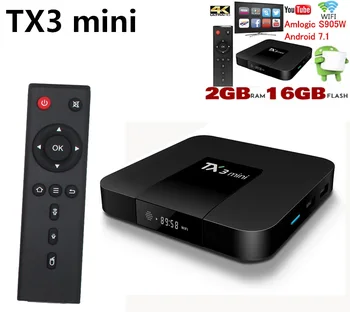 TX3 Mini 10pcs tv box 1G+8G/2+16 G Android 7.1 Quad Core Amlogic S905W 4k h.265 2.4 g wifi hry
