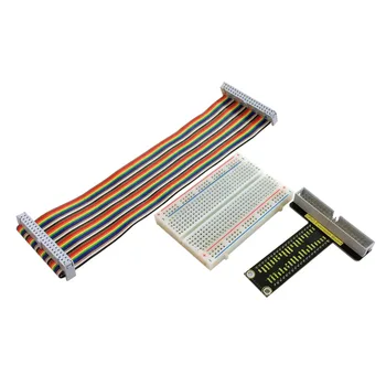 Keyestudio T-typ GPIO Štít V1 +40P Farebné Stužkový Kábel+400-jamkové Breadboard Pre Raspberry Pi 4B DIY Kit