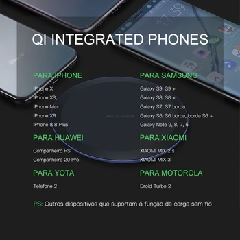IONCT 10W qi bezdrôtová nabíjačka pre Samsung S8 S9 iPhone 8 X Xs XR Xiao Huawei Rýchlo, bezdrôtová nabíjačka pre USB Nabíjanie Telefónu Pad