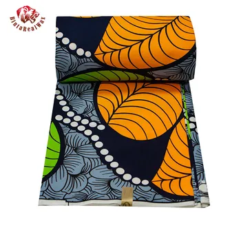 Ankara Textílie Afriky Skutočný Vosk Tlač tissus afriky Binta Reálne Vosk Vysoko Kvalitné 6 metrov/veľa Afrických Textílie na spoločenské Šaty FP6305