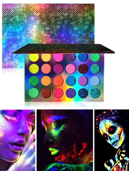 Krásy 24 Farby, Žiarivý Očný Tieň Paletu Farebných Umelec Leskom Matný Lesk Pigmentovaná Prášková Stlačené Eyeshadow Make-Up Kit
