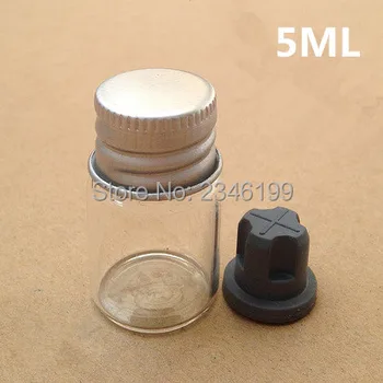 2ML 3ML 5ML 100ks Amber Jasné, Lekárske Sklené Ampulky S Hliníkovým Skrutkovacím uzáverom Vstrekovanie Kvapaliny Fľaše Prášok Obal Fľaše